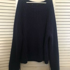 Blue knit sweater